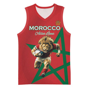 Morocco Rugby Custom Basketball Jersey Come On Atlas Lions - African Pride
