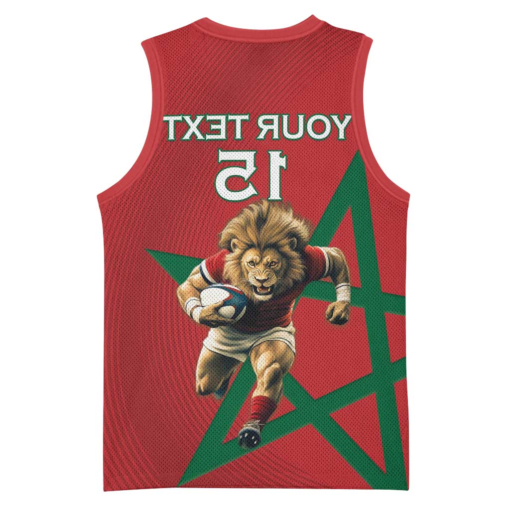 Morocco Rugby Custom Basketball Jersey Come On Atlas Lions - African Pride