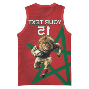 Morocco Rugby Custom Basketball Jersey Come On Atlas Lions - African Pride