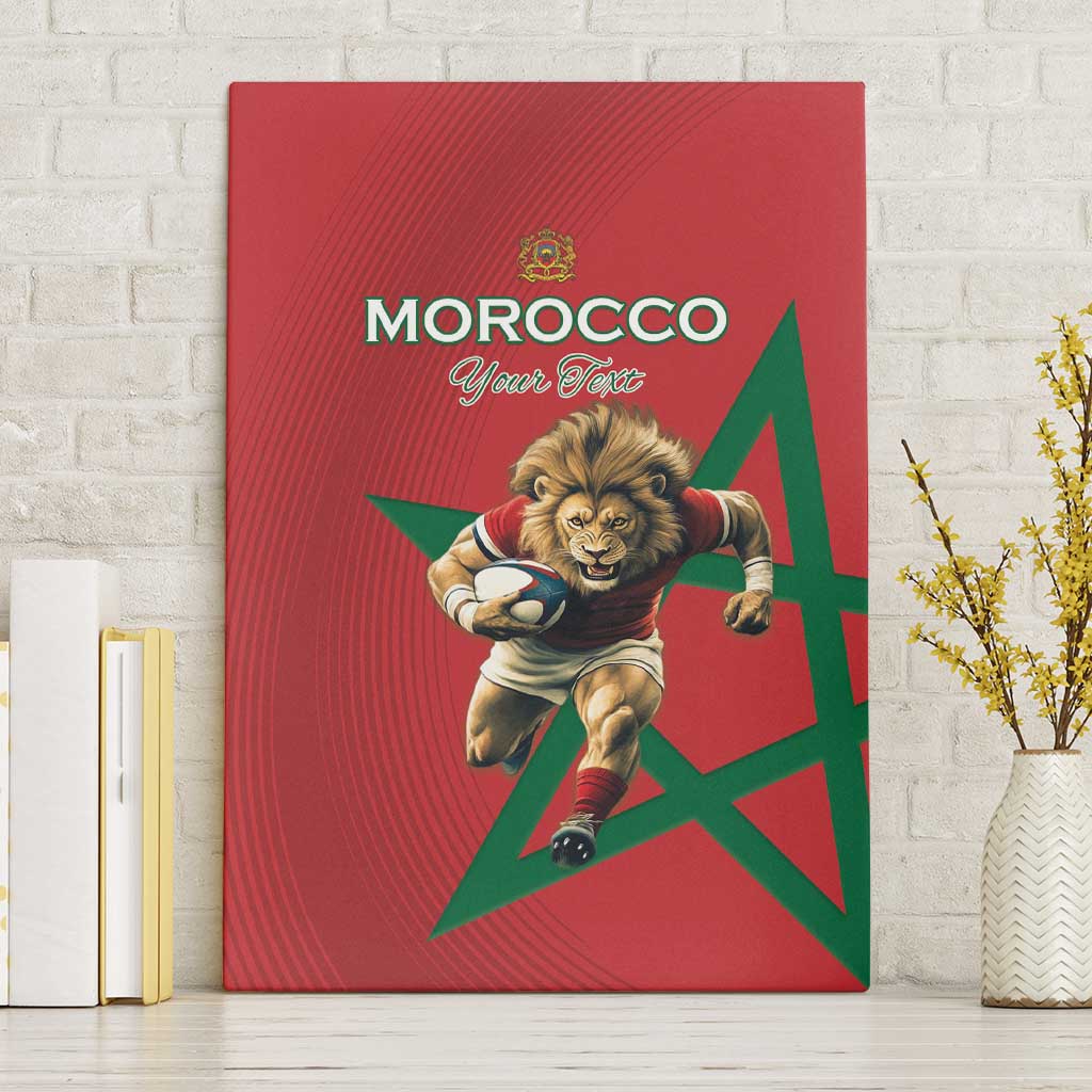 Morocco Rugby Custom Canvas Wall Art Come On Atlas Lions