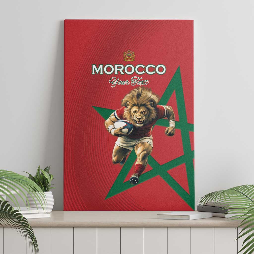 Morocco Rugby Custom Canvas Wall Art Come On Atlas Lions