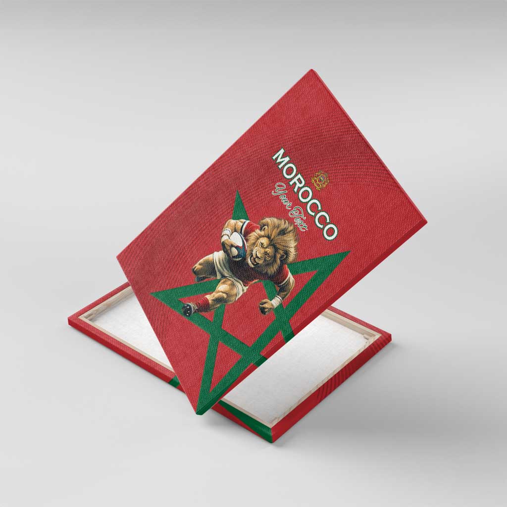 Morocco Rugby Custom Canvas Wall Art Come On Atlas Lions