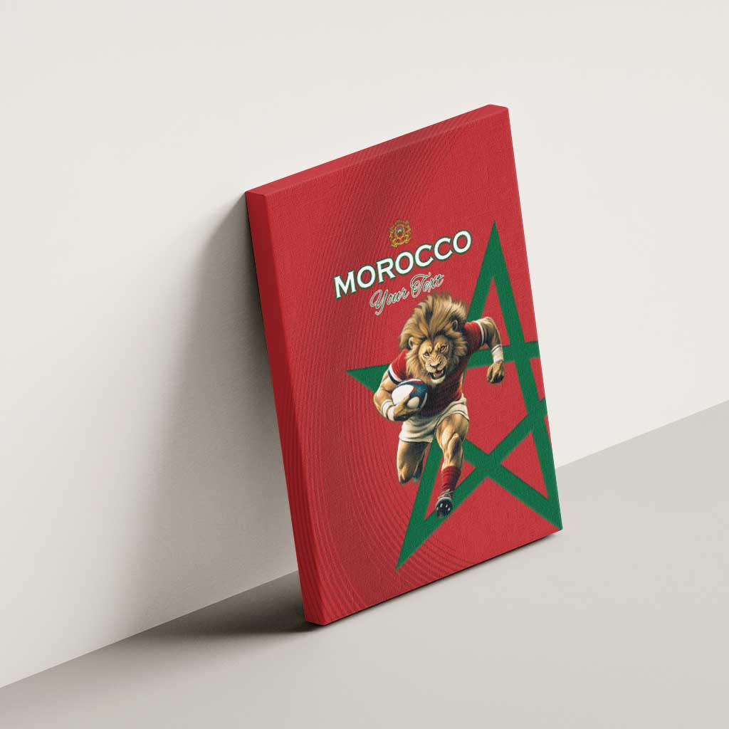 Morocco Rugby Custom Canvas Wall Art Come On Atlas Lions