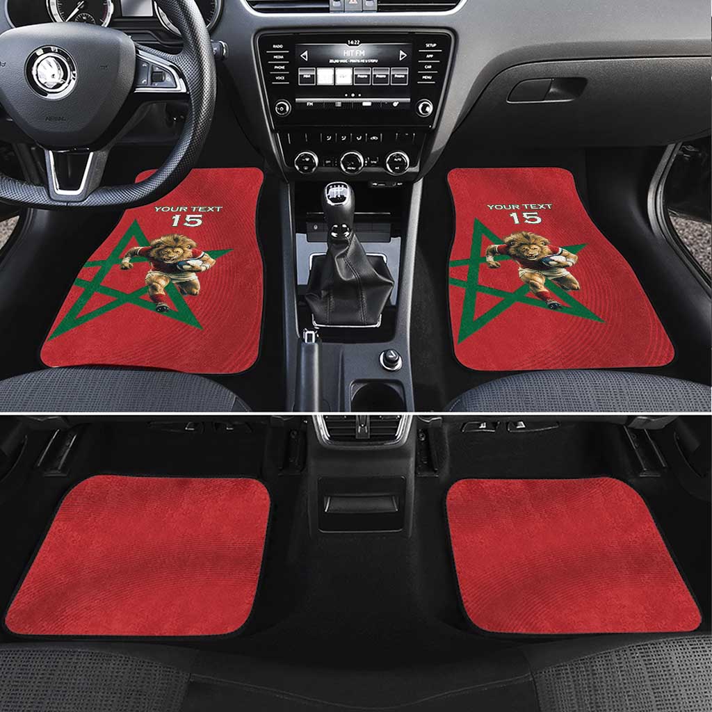 Morocco Rugby Custom Car Mats Come On Atlas Lions