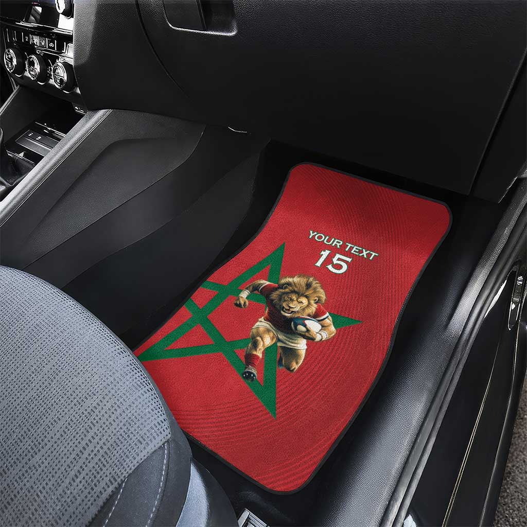 Morocco Rugby Custom Car Mats Come On Atlas Lions