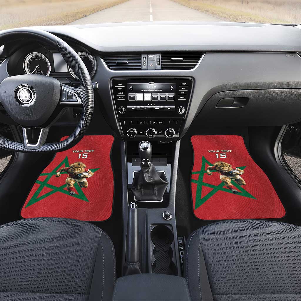 Morocco Rugby Custom Car Mats Come On Atlas Lions