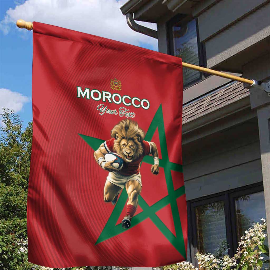 Morocco Rugby Custom Garden Flag Come On Atlas Lions