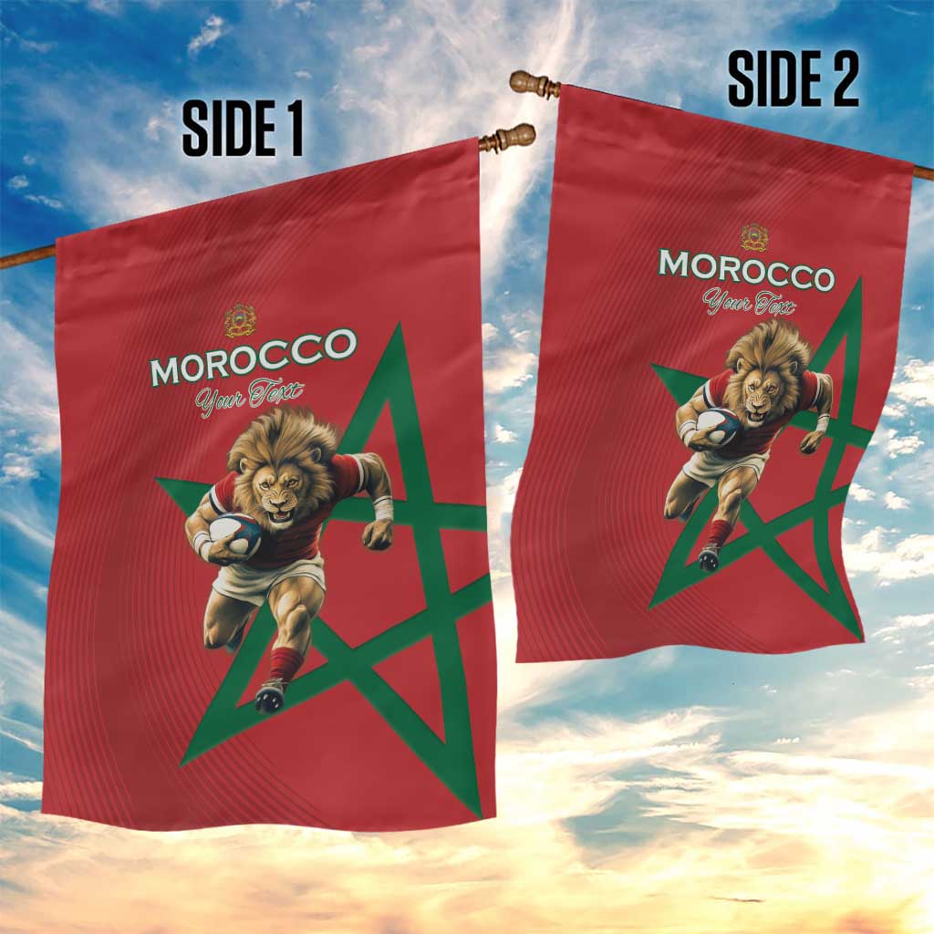 Morocco Rugby Custom Garden Flag Come On Atlas Lions