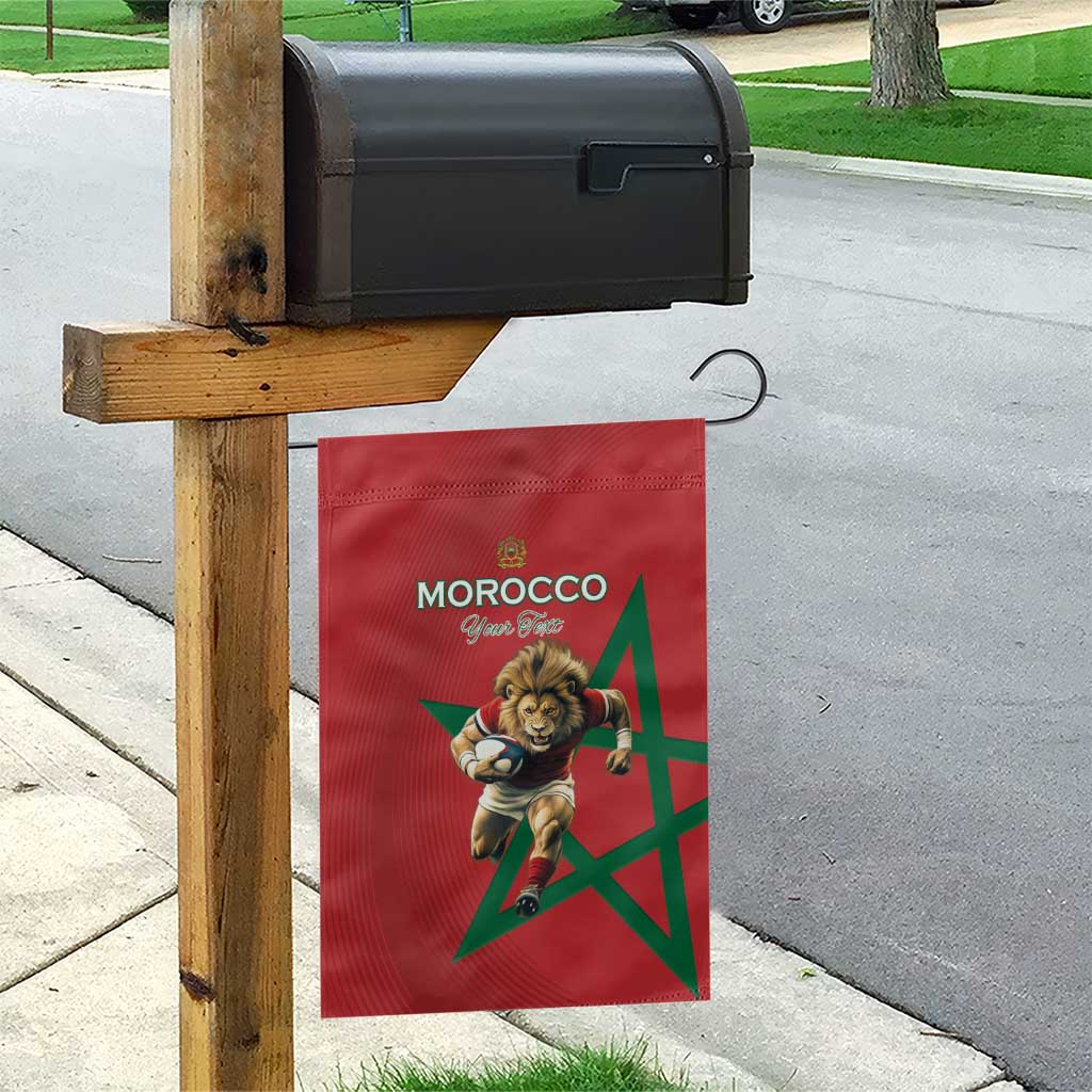 Morocco Rugby Custom Garden Flag Come On Atlas Lions