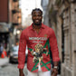 Morocco Rugby Custom Long Sleeve Button Shirt Come On Atlas Lions