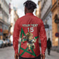 Morocco Rugby Custom Long Sleeve Button Shirt Come On Atlas Lions