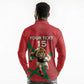 Morocco Rugby Custom Long Sleeve Polo Shirt Come On Atlas Lions