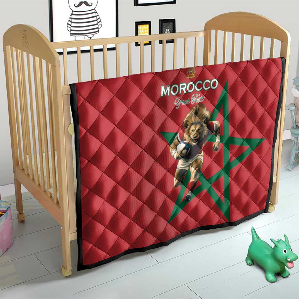 Morocco Rugby Custom Quilt Come On Atlas Lions