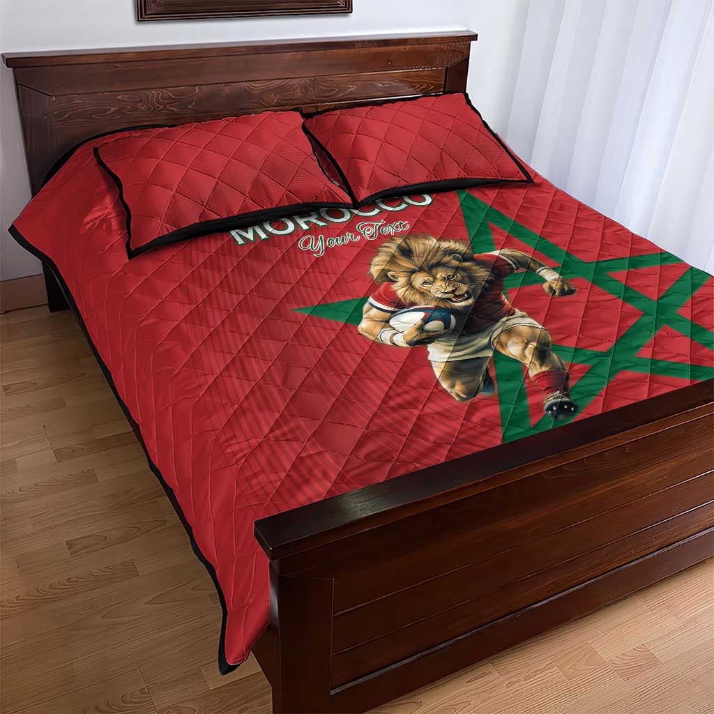 Morocco Rugby Custom Quilt Bed Set Come On Atlas Lions