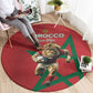Morocco Rugby Custom Round Carpet Come On Atlas Lions