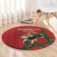 Morocco Rugby Custom Round Carpet Come On Atlas Lions