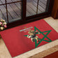 Morocco Rugby Custom Rubber Doormat Come On Atlas Lions
