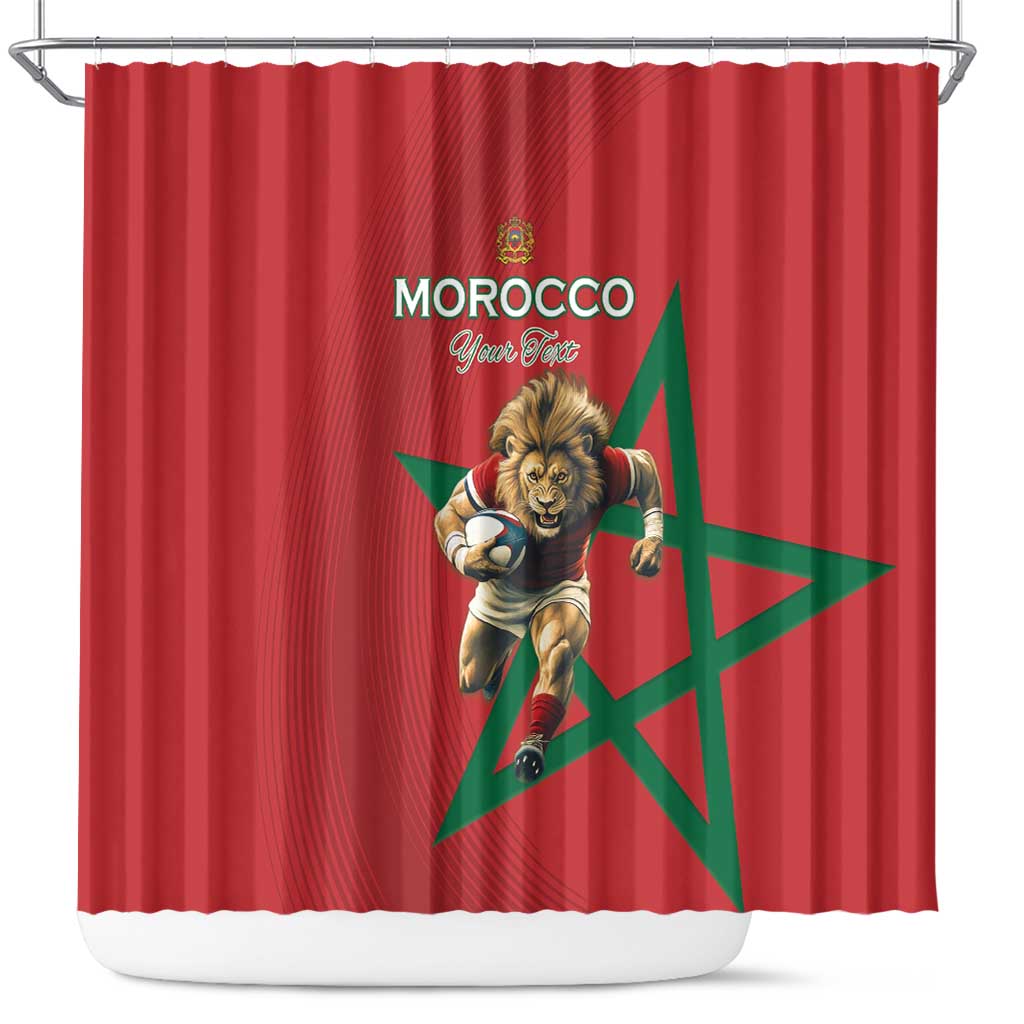 Morocco Rugby Custom Shower Curtain Come On Atlas Lions