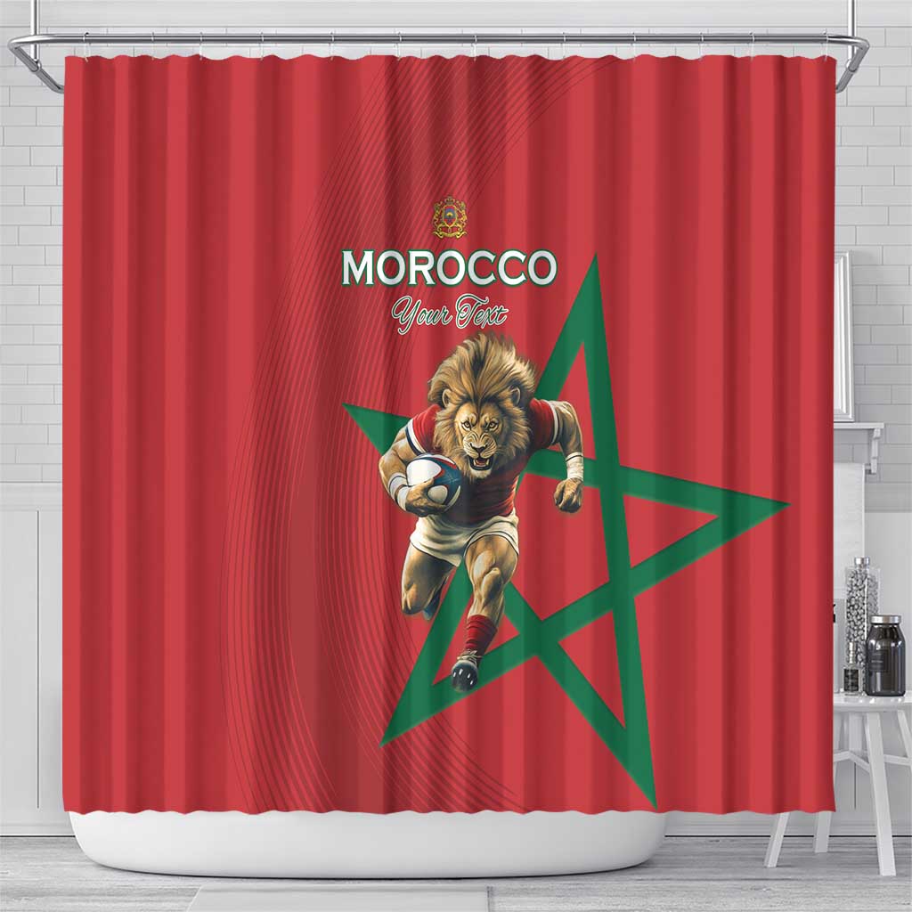 Morocco Rugby Custom Shower Curtain Come On Atlas Lions