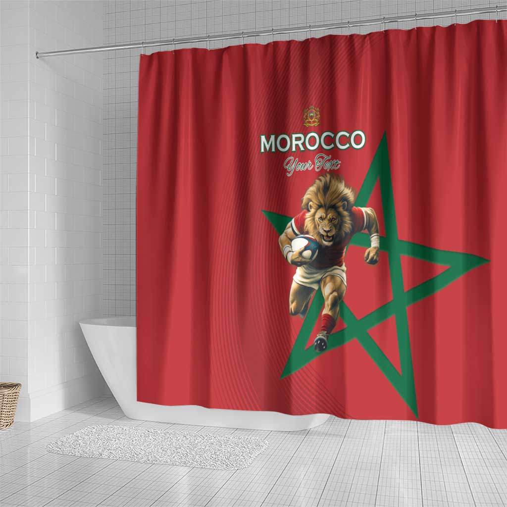 Morocco Rugby Custom Shower Curtain Come On Atlas Lions