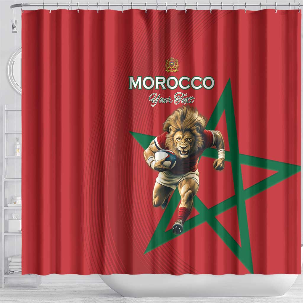 Morocco Rugby Custom Shower Curtain Come On Atlas Lions