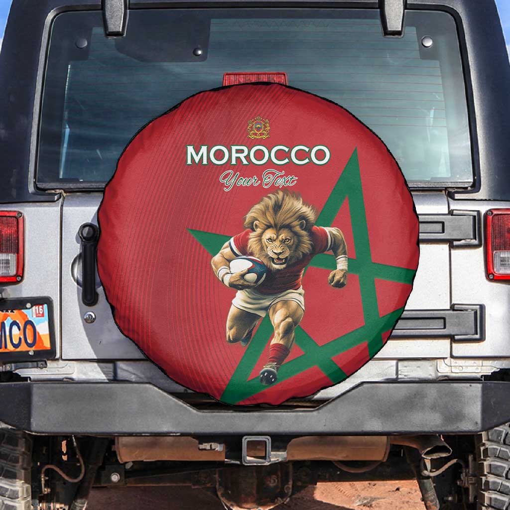 Morocco Rugby Custom Spare Tire Cover Come On Atlas Lions