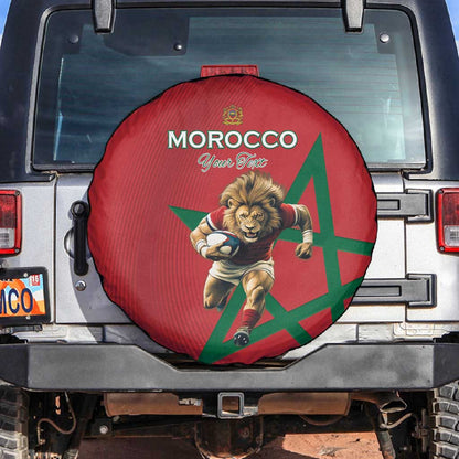 Morocco Rugby Custom Spare Tire Cover Come On Atlas Lions