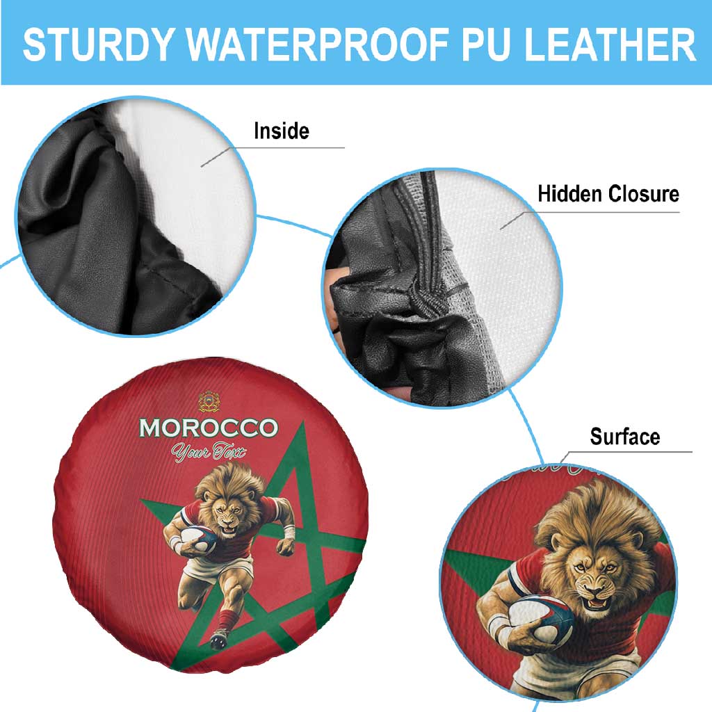 Morocco Rugby Custom Spare Tire Cover Come On Atlas Lions
