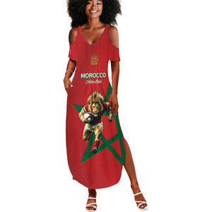 Morocco Rugby Custom Summer Maxi Dress Come On Atlas Lions