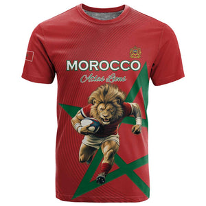 Morocco Rugby Custom T shirt Come On Atlas Lions