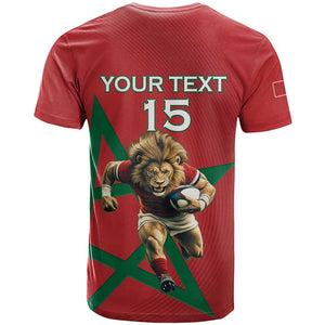Morocco Rugby Custom T shirt Come On Atlas Lions