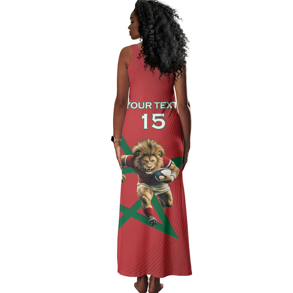 Morocco Rugby Custom Tank Maxi Dress Come On Atlas Lions