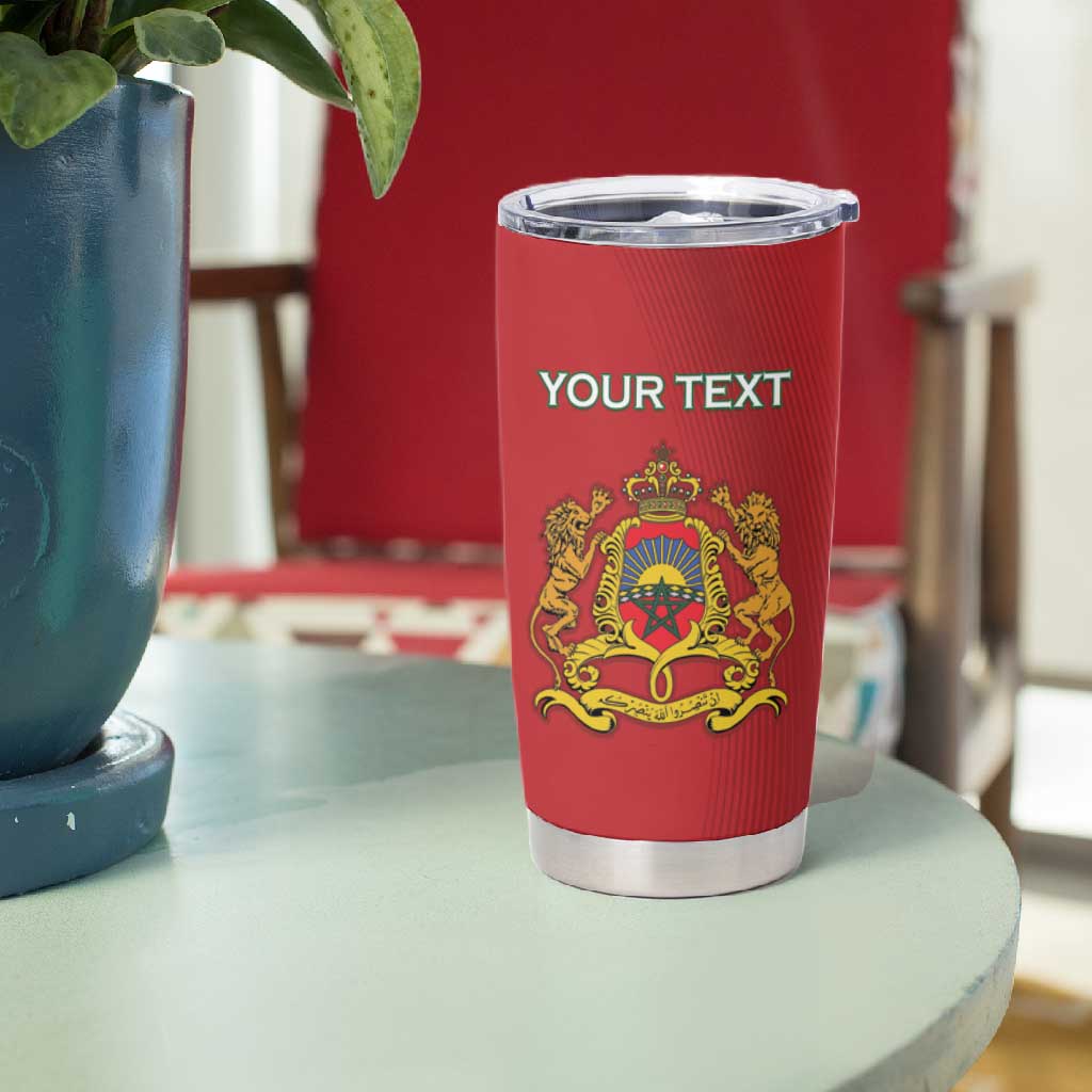 Morocco Rugby Custom Tumbler Cup Come On Atlas Lions
