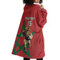 Morocco Rugby Custom Wearable Blanket Hoodie Come On Atlas Lions