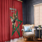 Morocco Rugby Custom Window Curtain Come On Atlas Lions