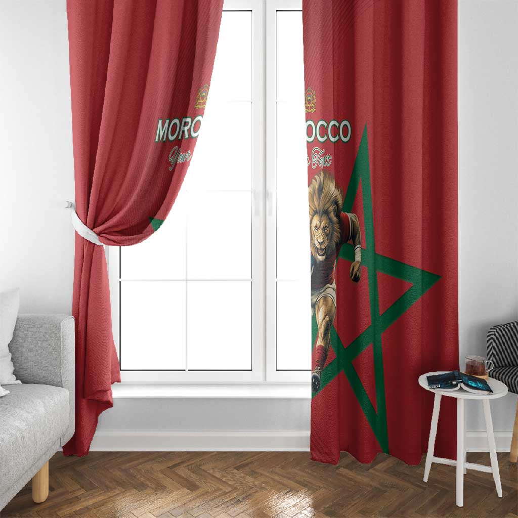 Morocco Rugby Custom Window Curtain Come On Atlas Lions