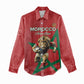 Morocco Rugby Custom Women Casual Shirt Come On Atlas Lions