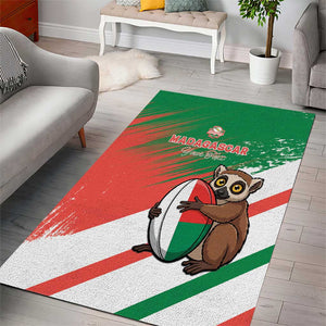 Madagascar Rugby Custom Area Rug Allez Les Makis - African Pride
