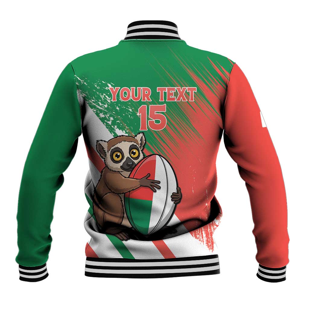 Madagascar Rugby Custom Baseball Jacket Allez Les Makis - African Pride