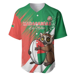 Madagascar Rugby Custom Baseball Jersey Allez Les Makis - African Pride