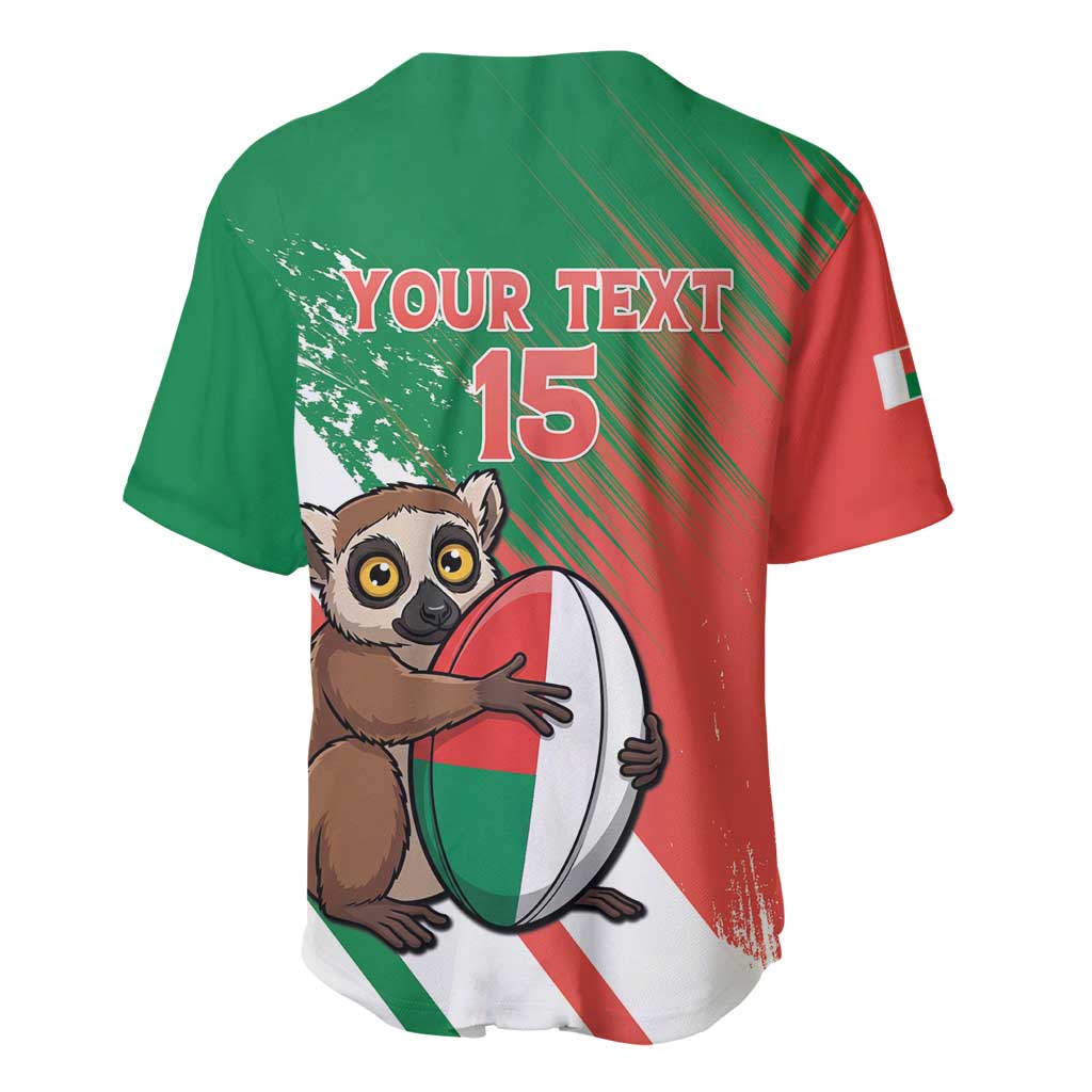 Madagascar Rugby Custom Baseball Jersey Allez Les Makis - African Pride