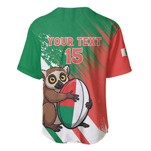 Madagascar Rugby Custom Baseball Jersey Allez Les Makis - African Pride