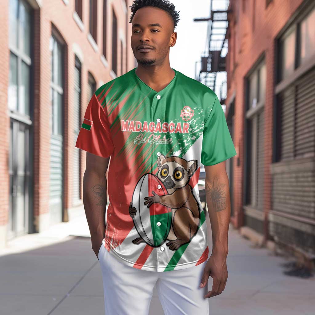 Madagascar Rugby Custom Baseball Jersey Allez Les Makis - African Pride
