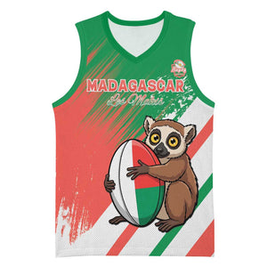 Madagascar Rugby Custom Basketball Jersey Allez Les Makis - African Pride