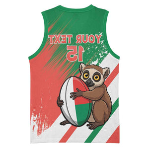 Madagascar Rugby Custom Basketball Jersey Allez Les Makis - African Pride