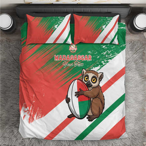 Madagascar Rugby Custom Bedding Set Allez Les Makis - African Pride