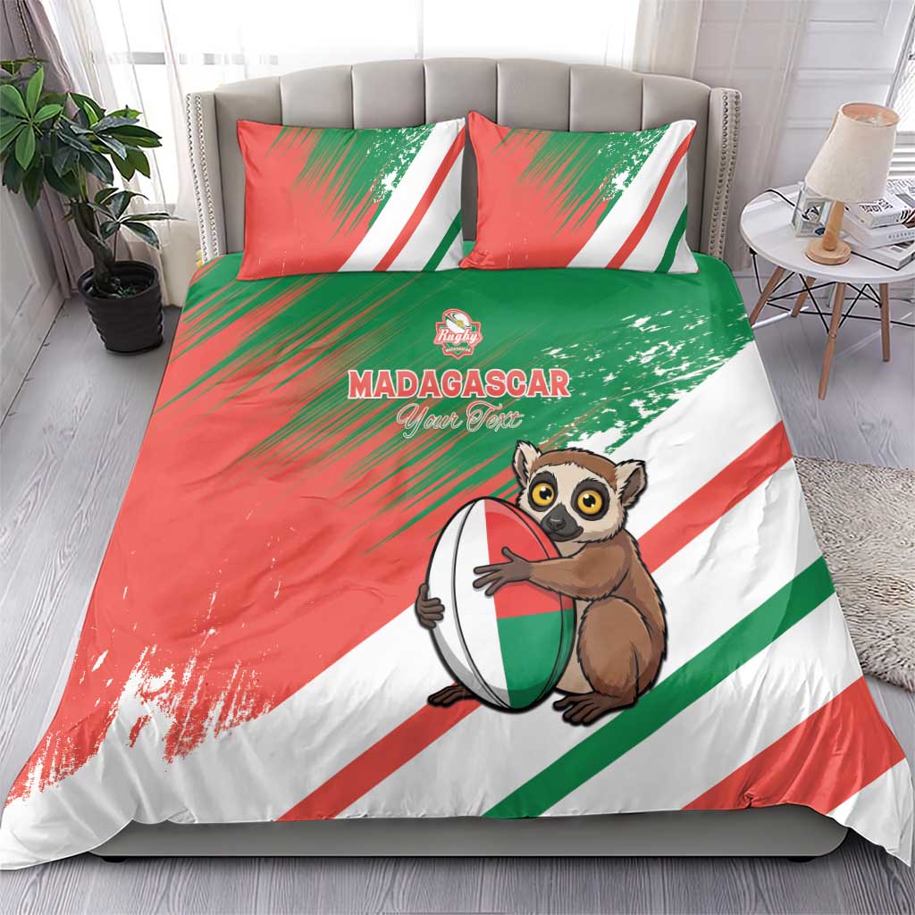 Madagascar Rugby Custom Bedding Set Allez Les Makis - African Pride