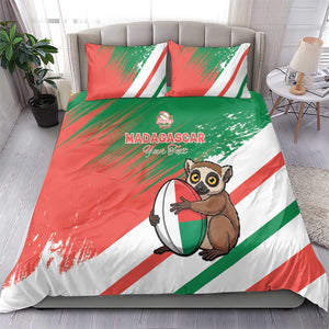 Madagascar Rugby Custom Bedding Set Allez Les Makis - African Pride