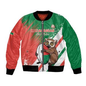 Madagascar Rugby Custom Bomber Jacket Allez Les Makis - African Pride