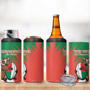Madagascar Rugby Custom 4 in 1 Can Cooler Tumbler Allez Les Makis - African Pride